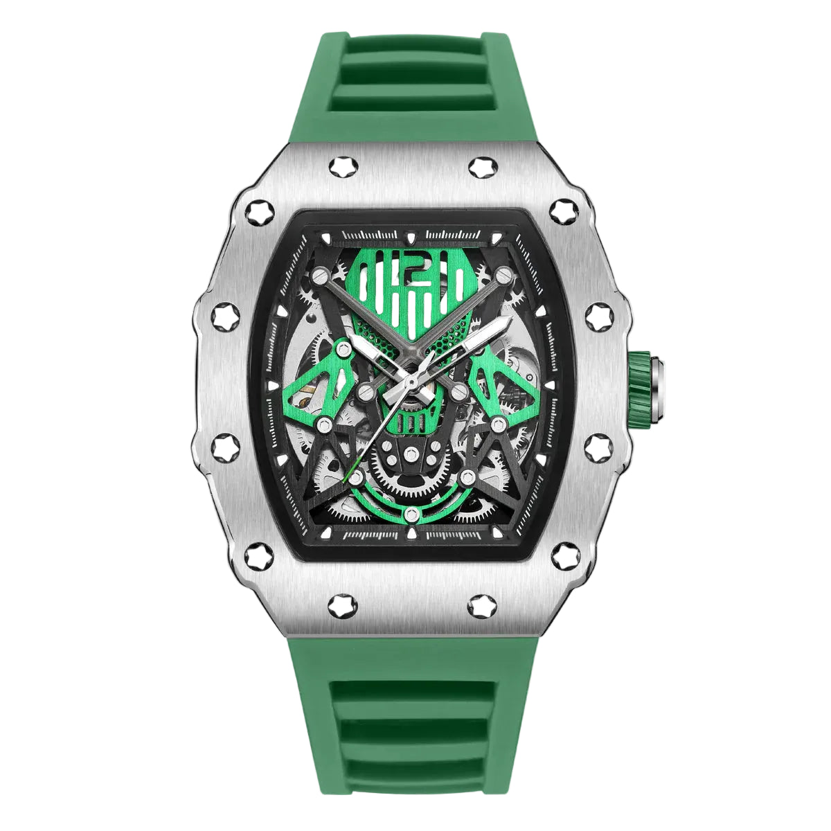 Relógio Skeleton Verde