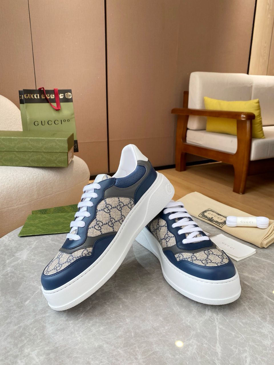 Tênis Gucci GG Sneaker Blue White