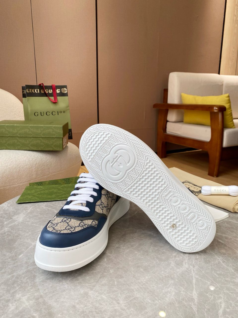 Tênis Gucci GG Sneaker Blue White
