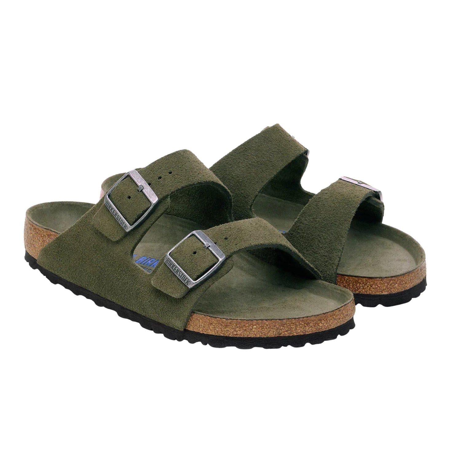 Sandália Birkenstock Arizona Soft Footbed Suede Leather Green Tea