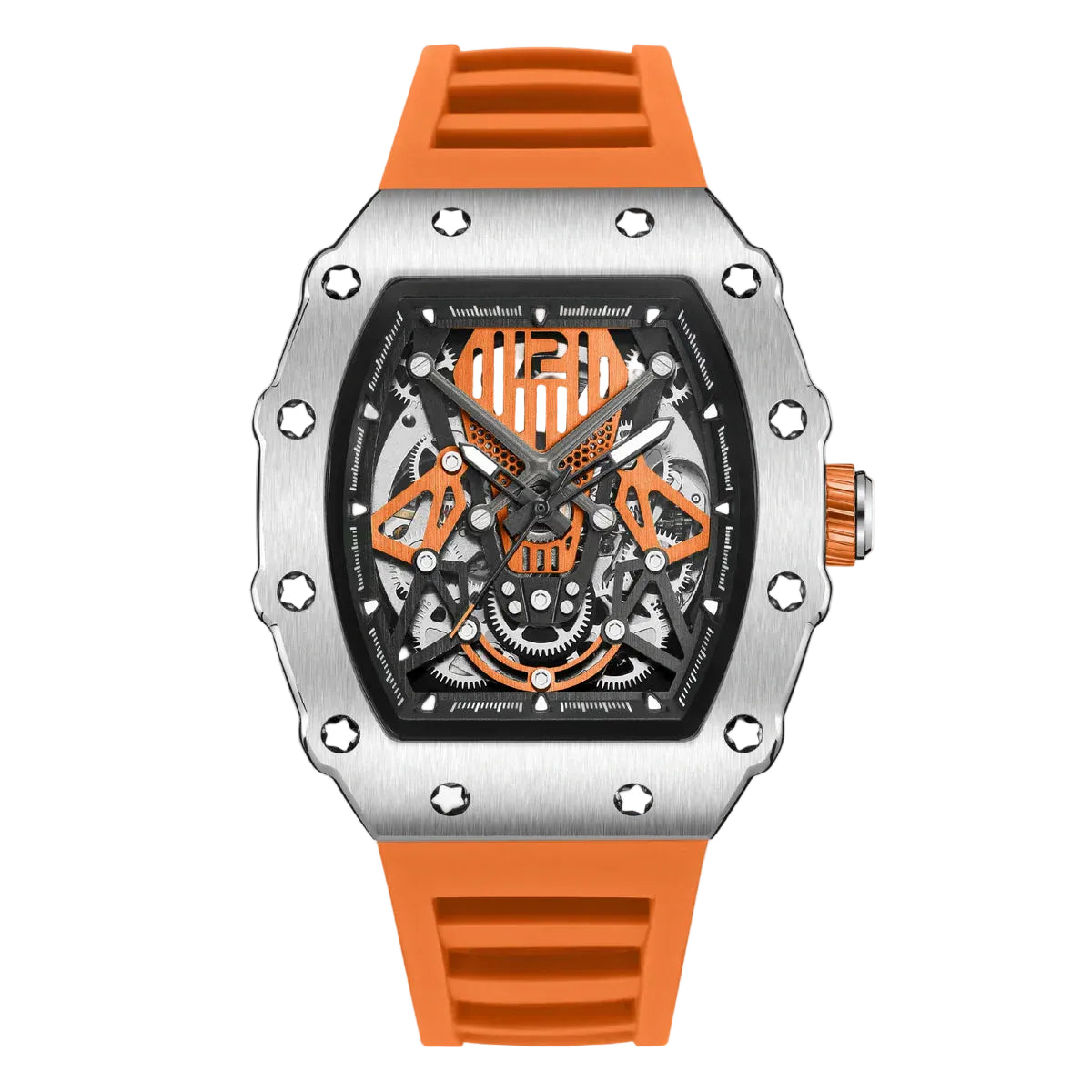 Relógio Skeleton Laranja