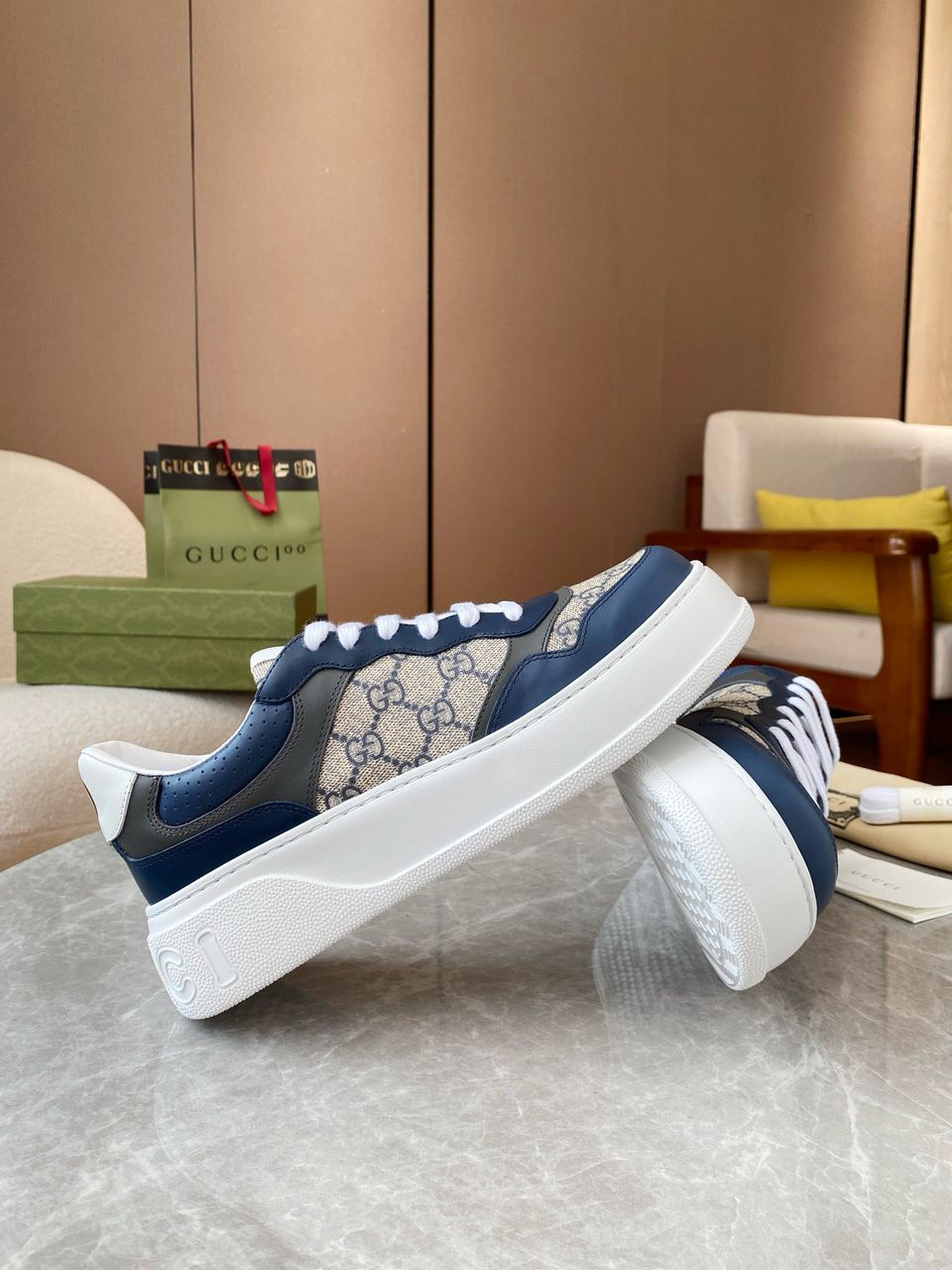 Tênis Gucci GG Sneaker Blue White