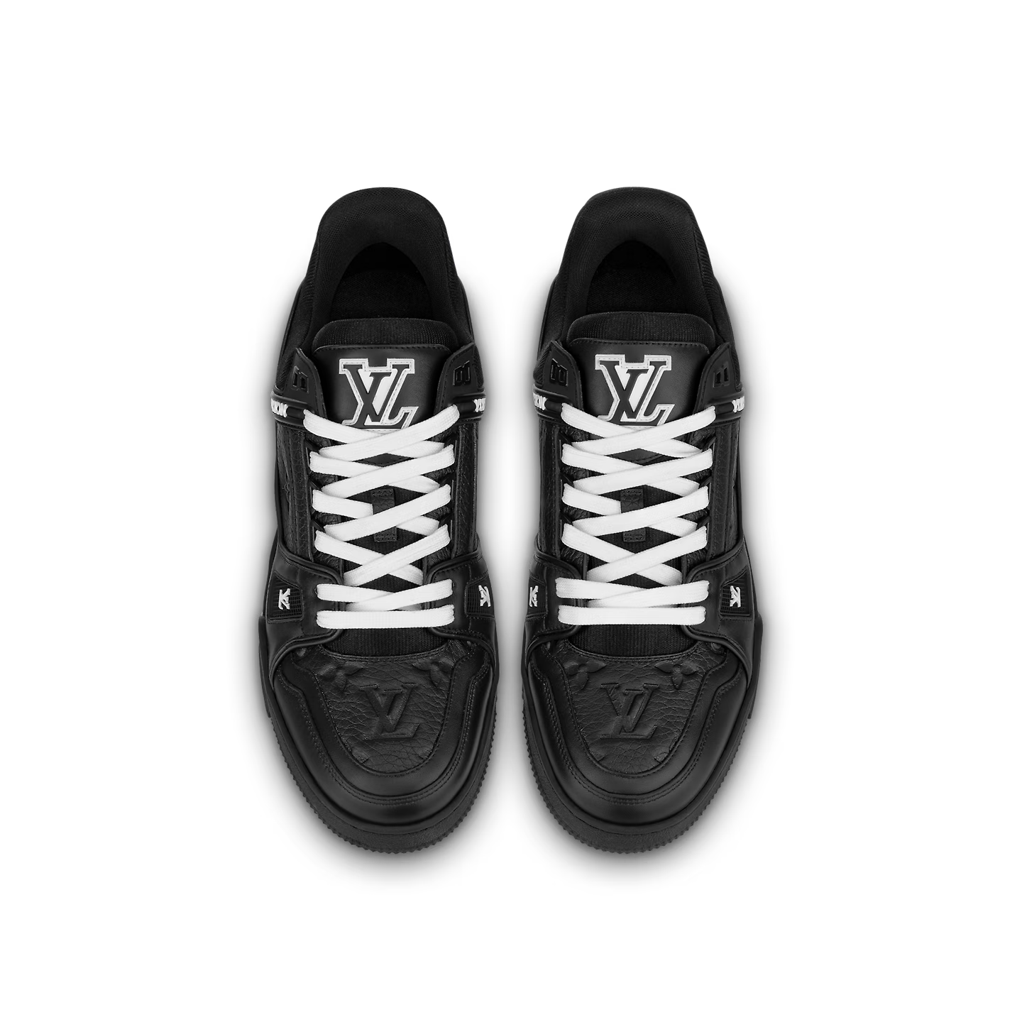 Tênis Louis Vuitton Trainer Black Embossed Monogram